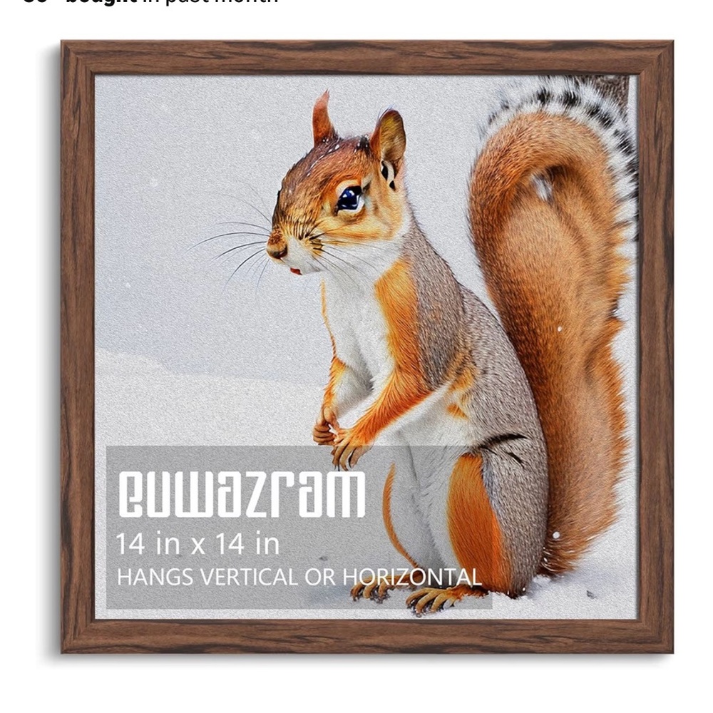 New.. Rustic Walnut 14x14 - Single Frame (4526)